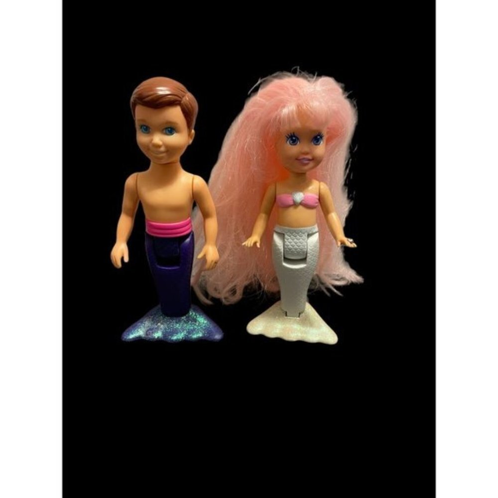 Vintage 1991 Hasbro Playskool My Pretty Mermaid Seaside wedding Bride and Groom